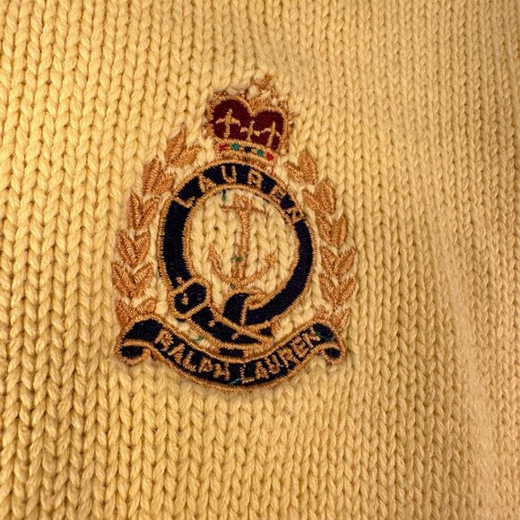 Ralph Lauren Nautical Lacoste Sweater Mens Vintage Embroidered Crest Classic - Picture 3 of 16